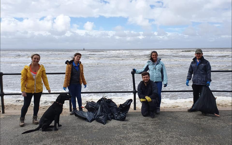 Blue Planet Team on a beach clean